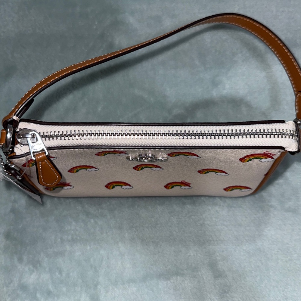 Coach Cream and Brown Rainbow Print Bag - Picture 10 of 17